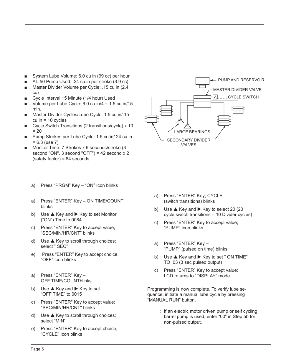 Description, Programming | Graco Trabon LC-1000 User Manual | Page 5 / 8