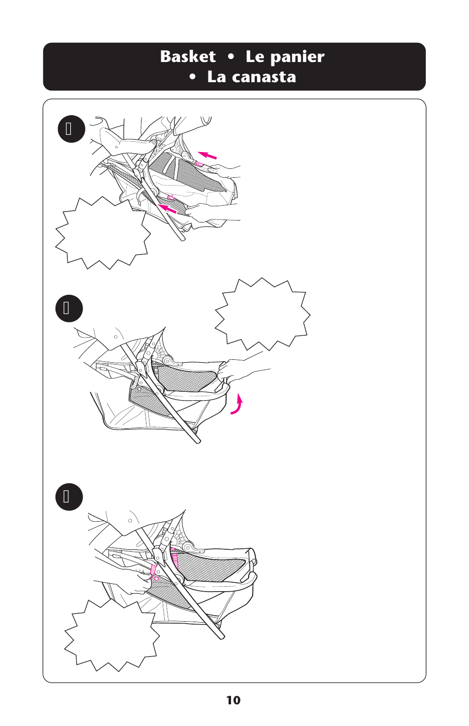 Basket • le panier • la canasta | Graco AlanoTM User Manual | Page 10 / 112