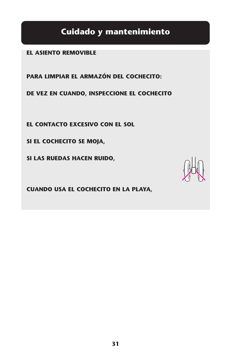 Cuidado y mantenimiento | Graco AlanoTM User Manual | Page 31 / 112