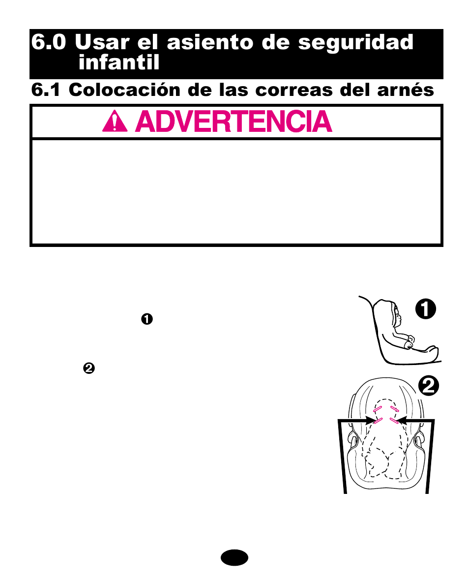 0 usar el asiento de seguridad infantil, 1 colocación de las correas del arnés | Graco ISPA060AA User Manual | Page 108 / 128