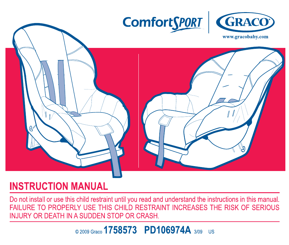 Graco ComfortSport PD106974A User Manual | 96 pages