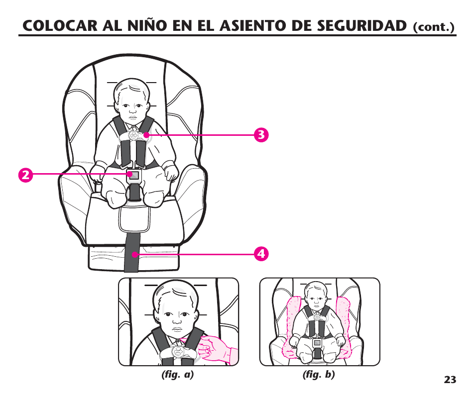 Colocar al niño en el asiento de seguridad | Graco ComfortSport PD106974A User Manual | Page 71 / 96