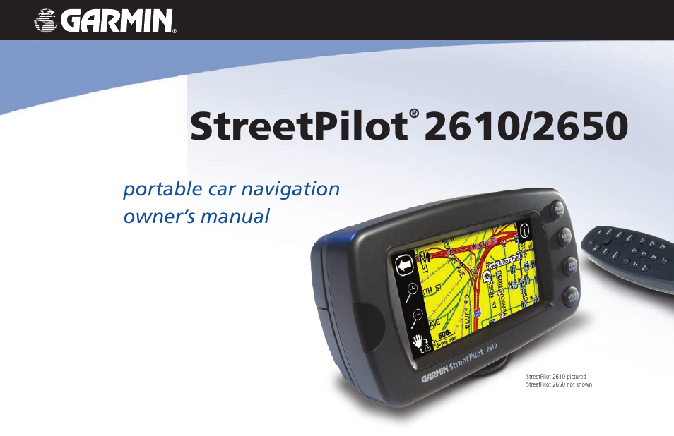 Garmin StreetPilot 2650 User Manual | 95 pages