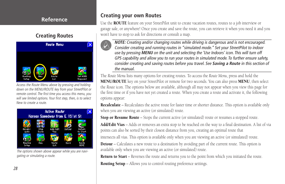 Creating your own routes | Garmin StreetPilot 2650 User Manual | Page 38 / 95