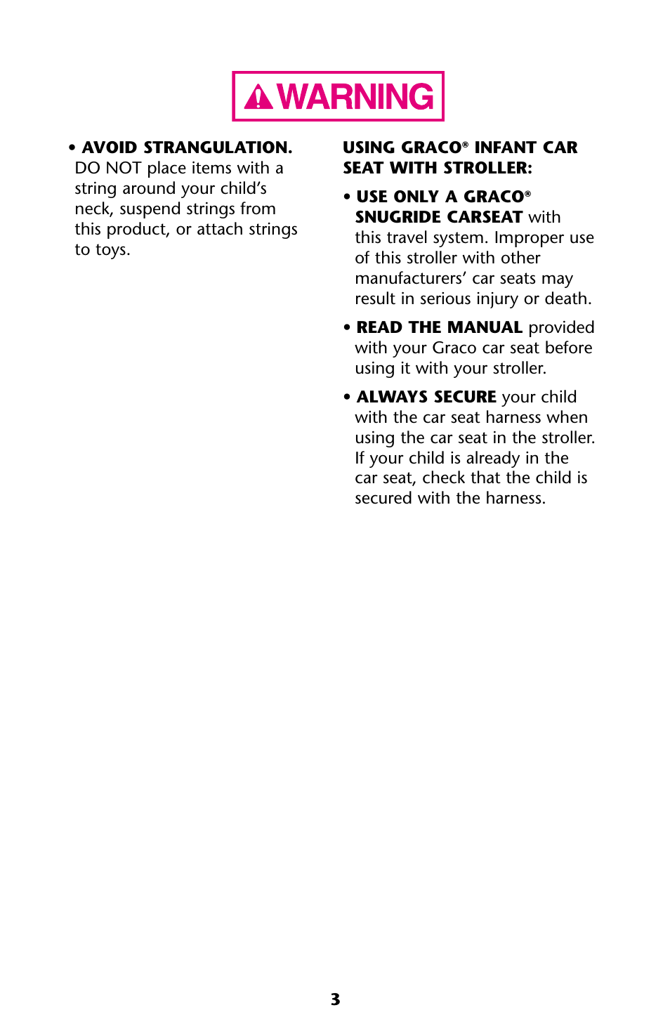 Graco ISPA144AA User Manual | Page 3 / 121
