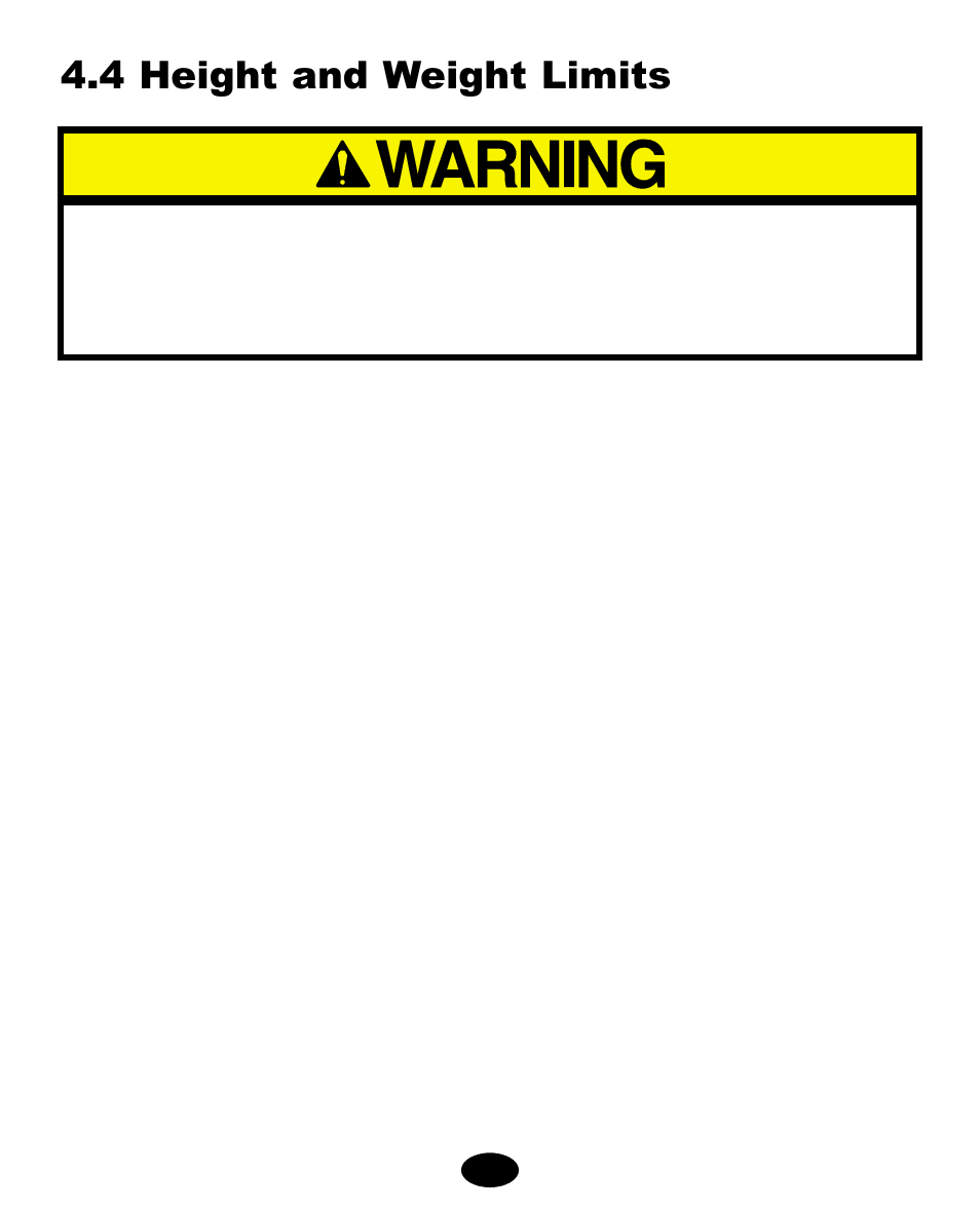 4 height and weight limits | Graco 7586 User Manual | Page 44 / 116