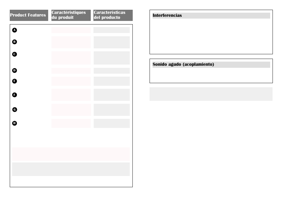 Interferencias sonido agudo (acoplamiento) | Graco Nursery Monitor User Manual | Page 2 / 27