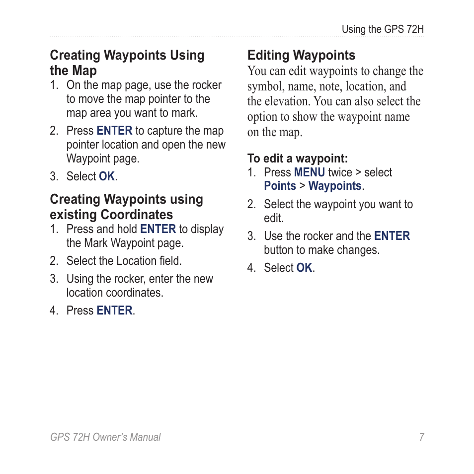 Garmin GPS 72H User Manual | Page 13 / 56