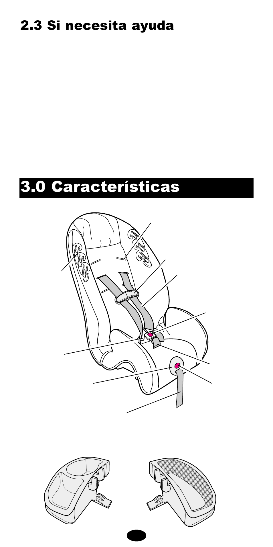 0 características, 3 si necesita ayuda | Graco 8487 User Manual | Page 46 / 83