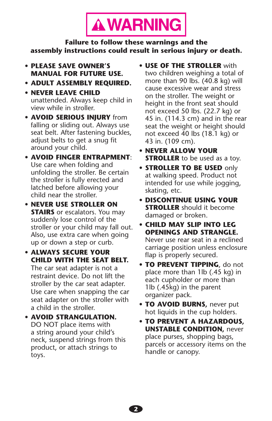 Graco ISPA216AB User Manual | Page 2 / 40