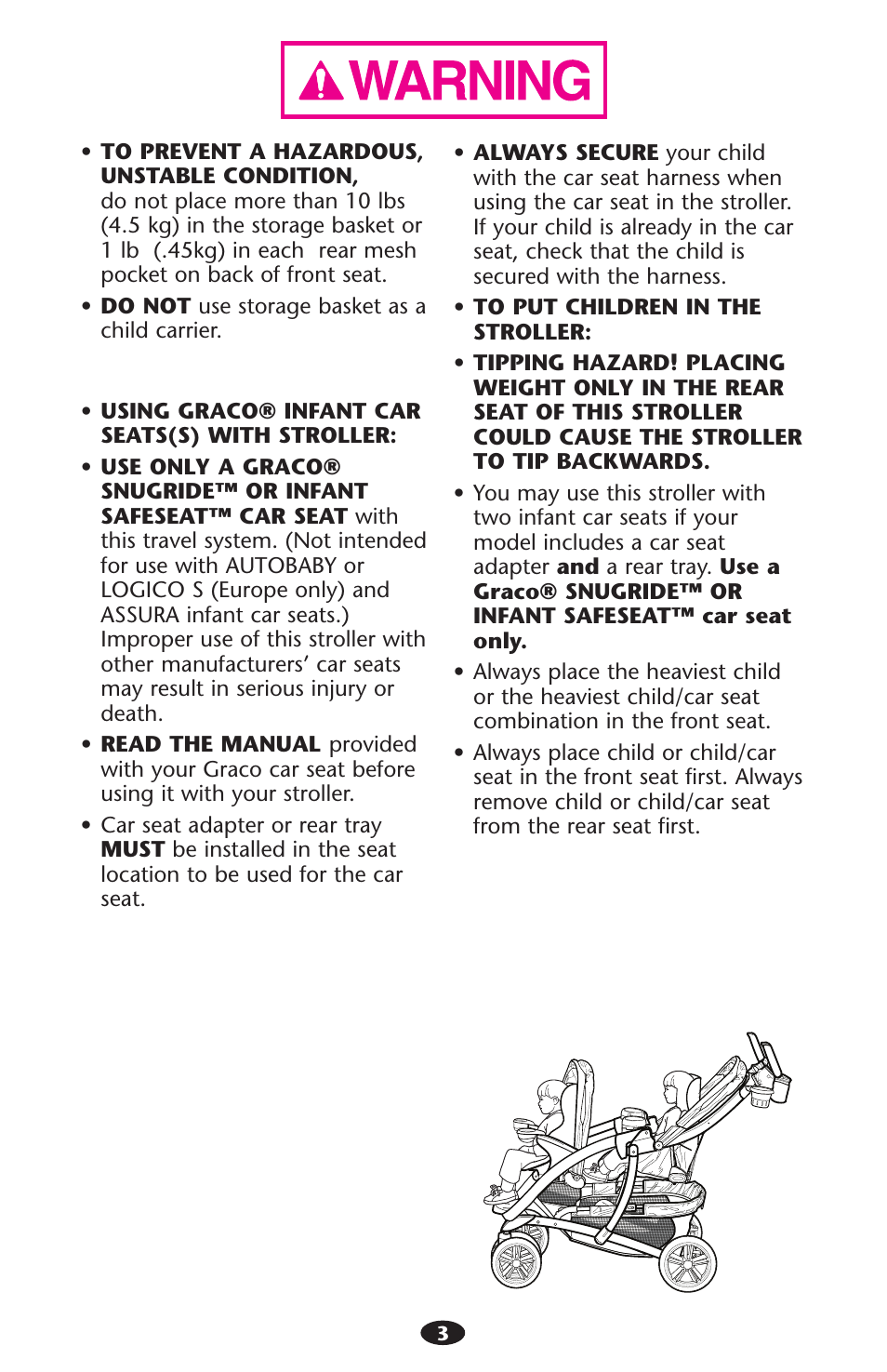 Graco ISPA216AB User Manual | Page 3 / 40