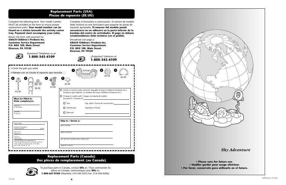 Replacement parts (usa) piezas de repuesto (ee.uu) | Graco little tikes User Manual | Page 28 / 28