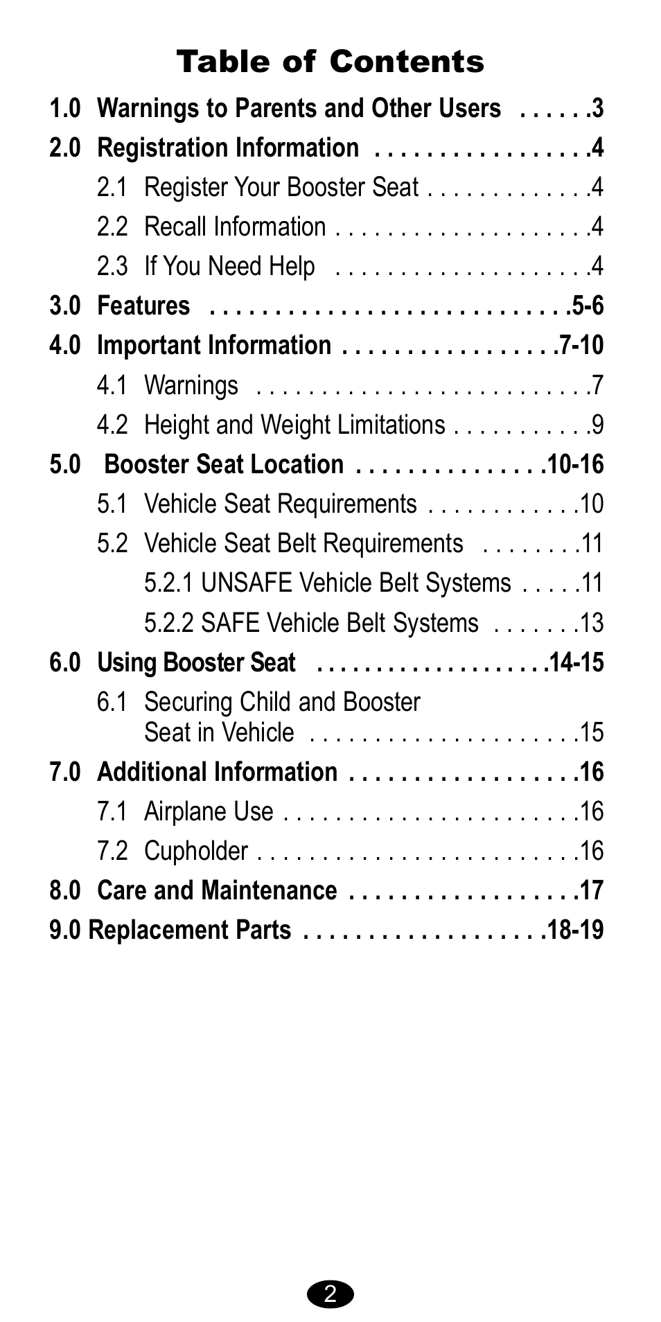 Graco 8481 User Manual | Page 2 / 20