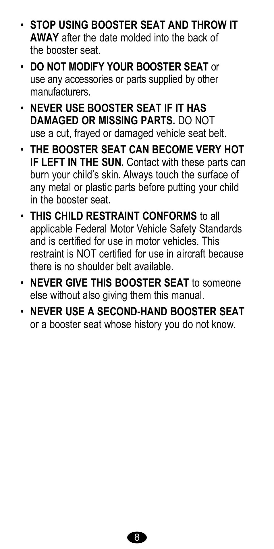 Graco 8481 User Manual | Page 8 / 20