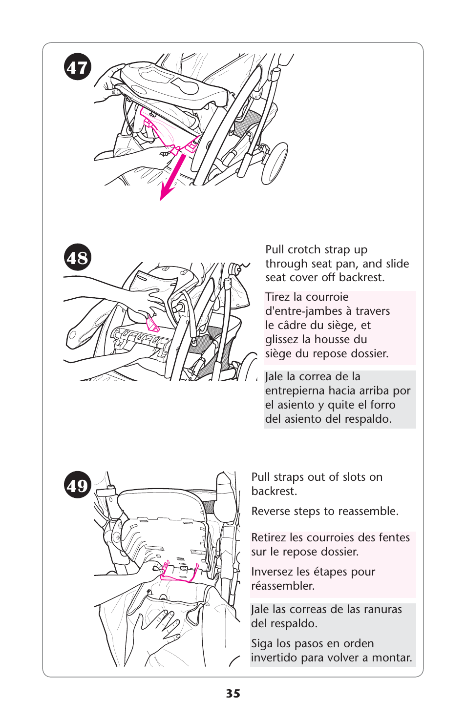 Graco Quattro Tour Sport 1752033 User Manual | Page 35 / 136