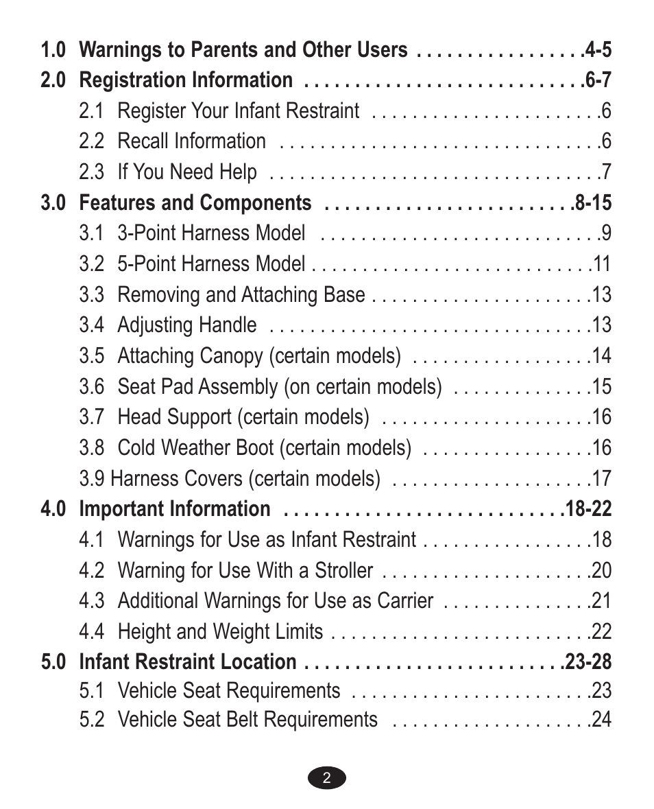 Graco Quattro Tour Sport 1752033 User Manual | Page 42 / 136