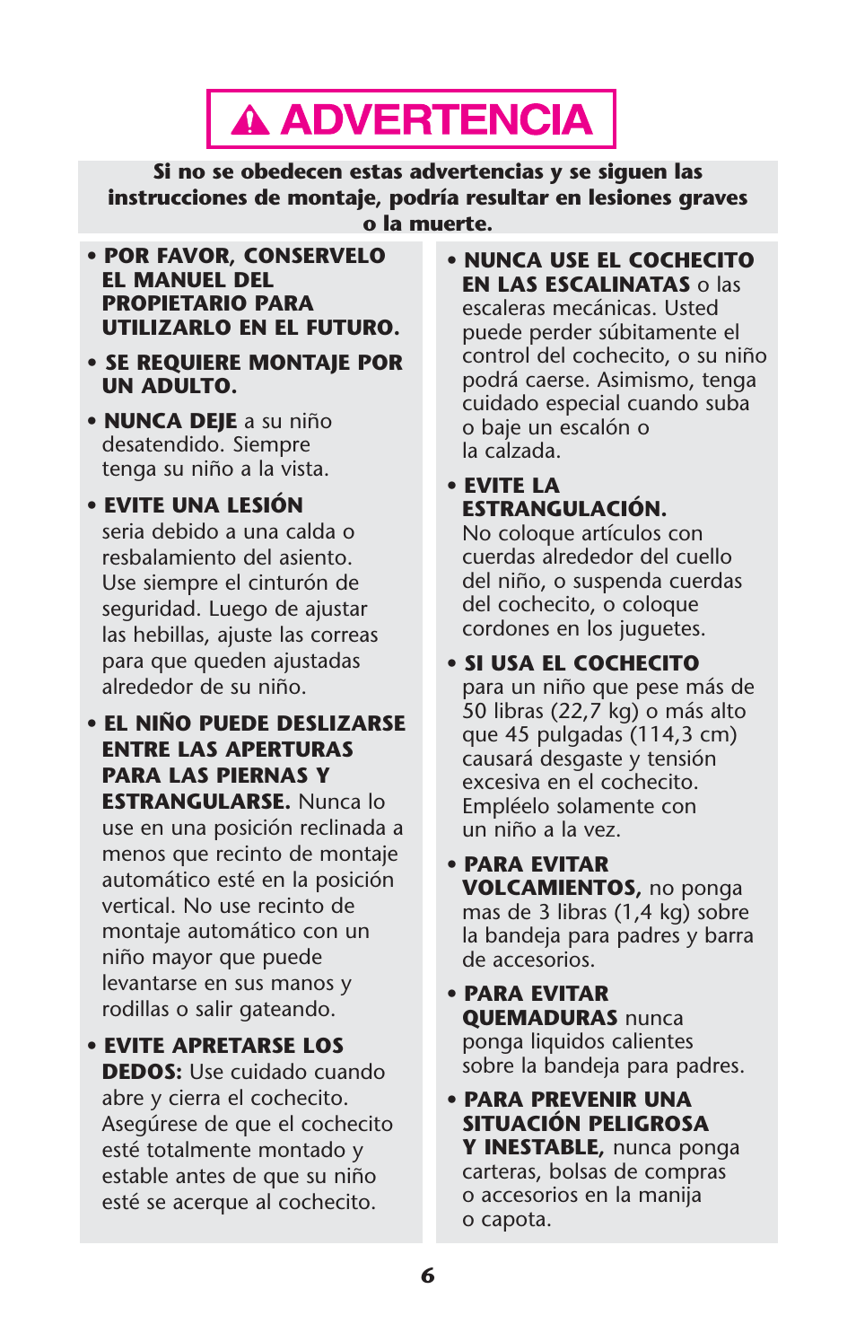 Graco Quattro Tour Sport 1752033 User Manual | Page 6 / 136