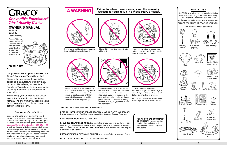 Graco 4650 User Manual | 7 pages