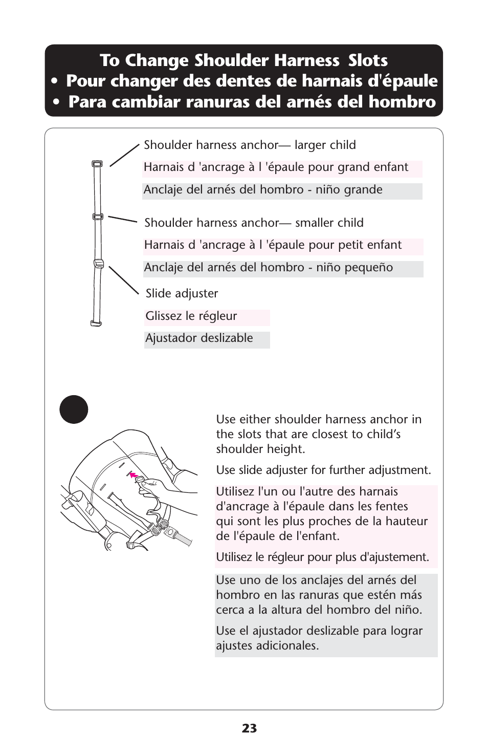 4o s s | Graco 1763285 User Manual | Page 23 / 32