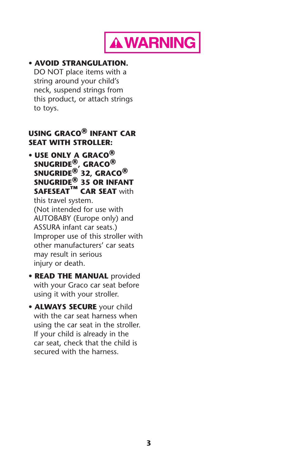 Graco 1763285 User Manual | Page 3 / 32