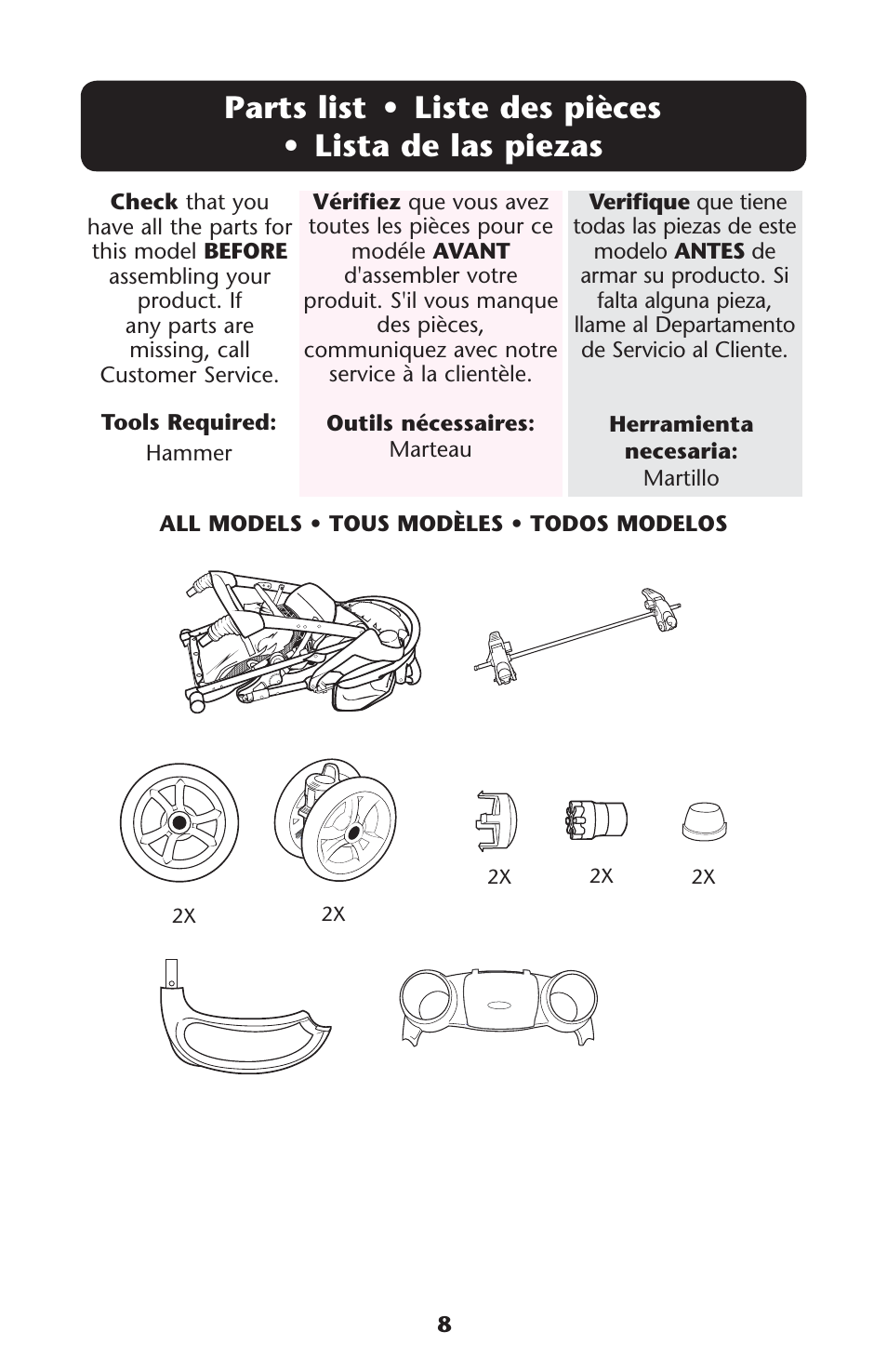 0arts s | Graco 1763285 User Manual | Page 8 / 32