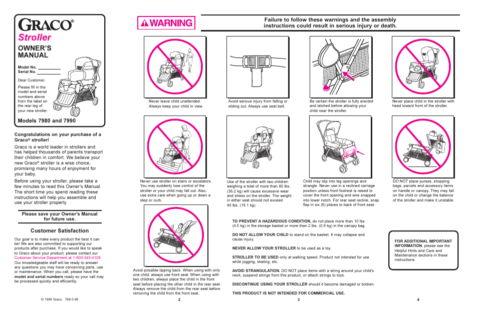 Graco 7980 User Manual | 3 pages