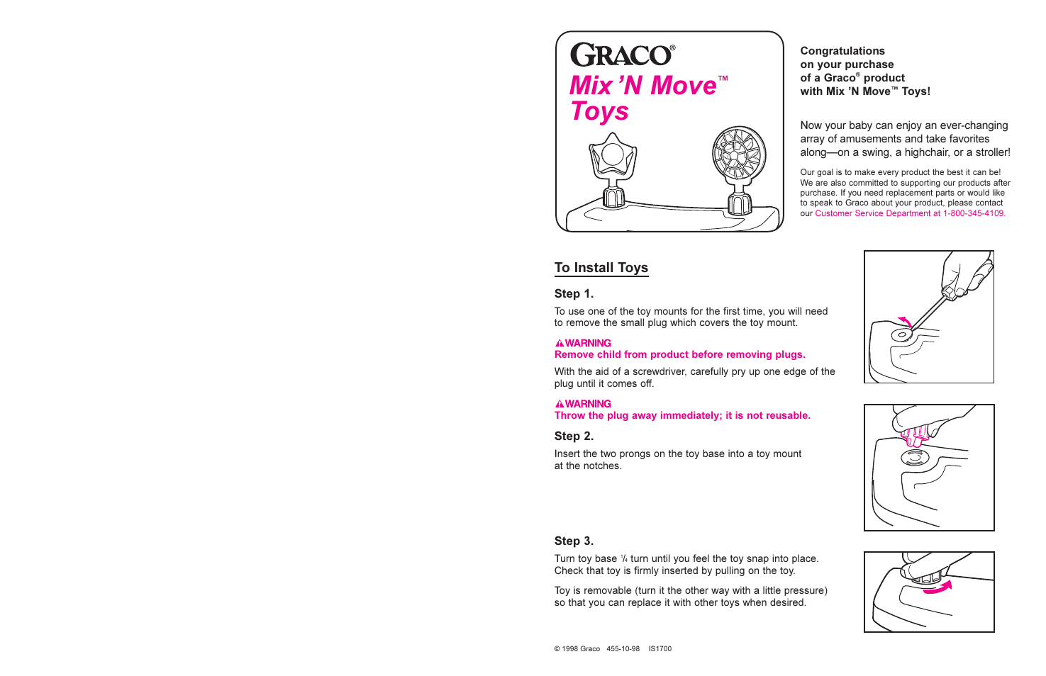 Mix n move, Toys | Graco 1423  EN User Manual | Page 23 / 23