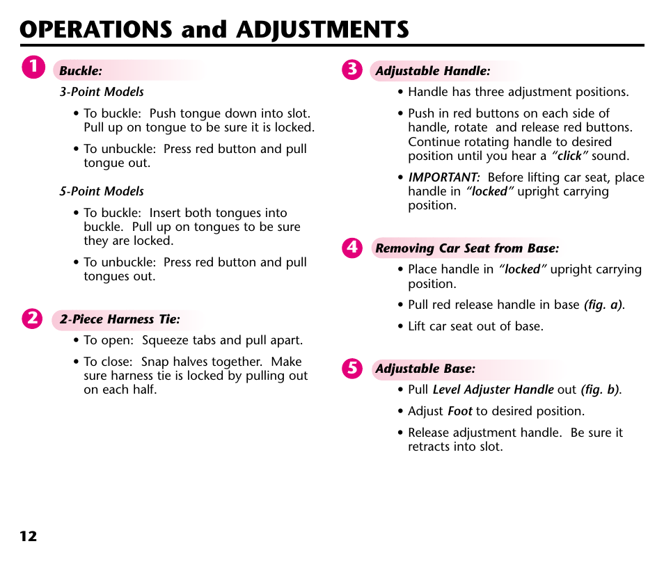 Operations and adjustments | Graco 41413ZOL User Manual | Page 14 / 28