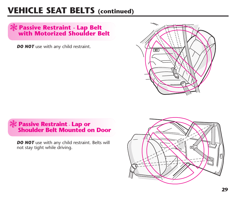 Vehicle seat belts | Graco ComfortSport User Manual | Page 31 / 92