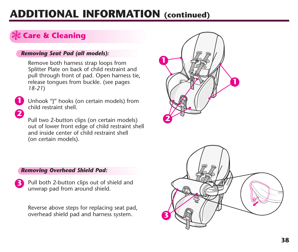 Additional information | Graco ComfortSport User Manual | Page 40 / 92