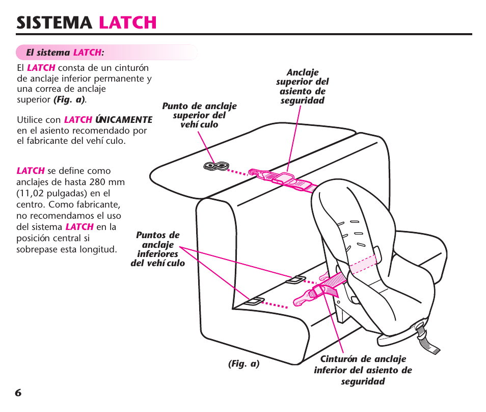 Sistema latch | Graco ComfortSport User Manual | Page 52 / 92