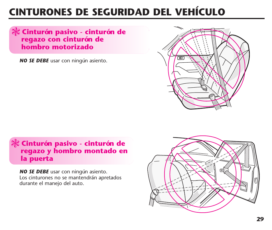 Cinturones de seguridad del vehículo | Graco ComfortSport User Manual | Page 75 / 92