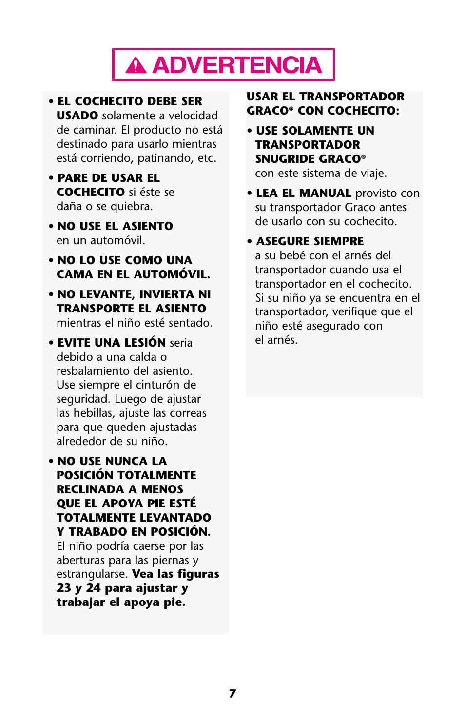 Graco ISPA108AA User Manual | Page 7 / 140