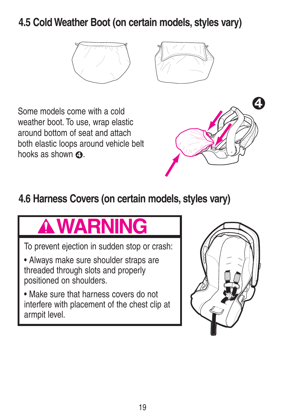 Awarning | Graco SNUGRIDE 30 PD115793C User Manual | Page 19 / 88