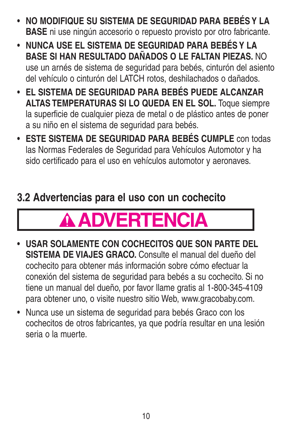 A advertencia | Graco SNUGRIDE 30 PD115793C User Manual | Page 54 / 88