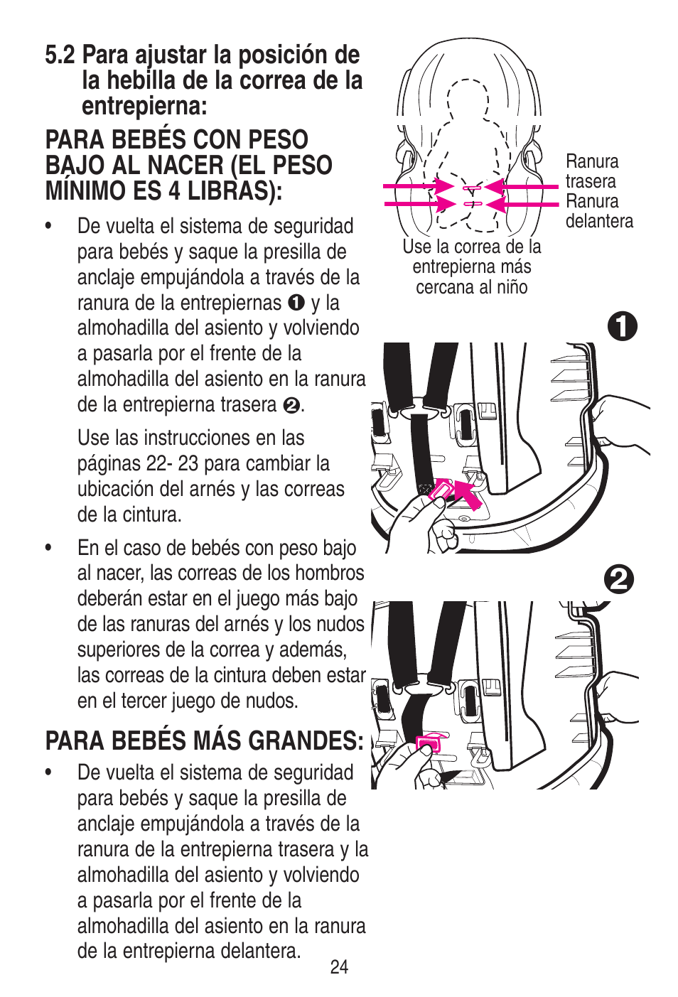 Para bebés más grandes | Graco SNUGRIDE 30 PD115793C User Manual | Page 68 / 88