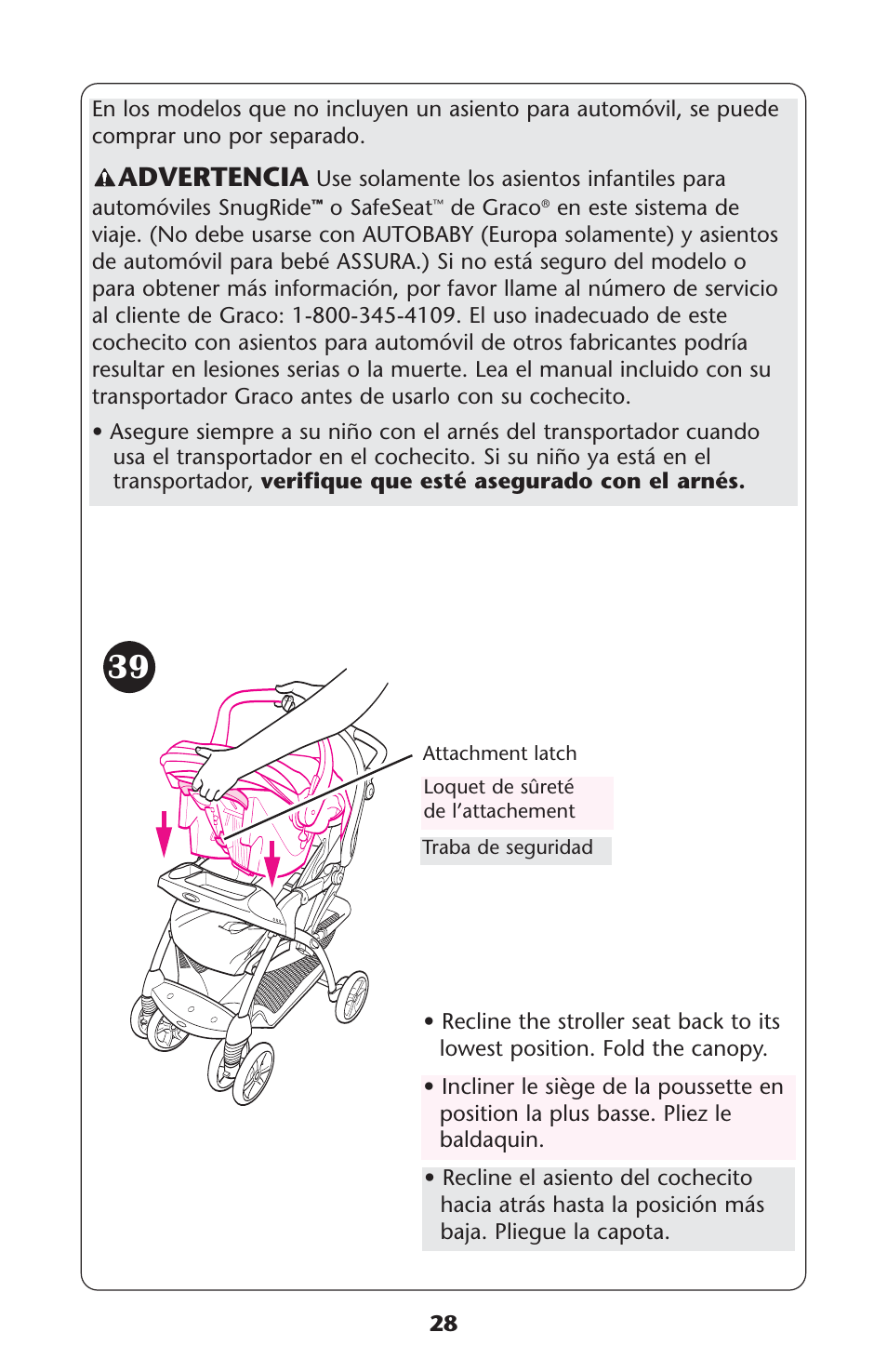 Advertencia | Graco ISPA135AB User Manual | Page 28 / 161