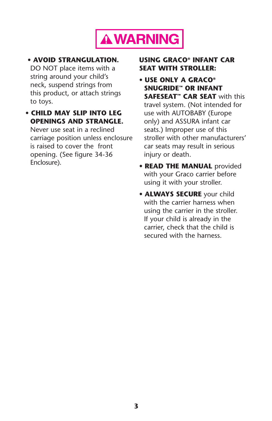 Graco ISPA135AB User Manual | Page 3 / 161