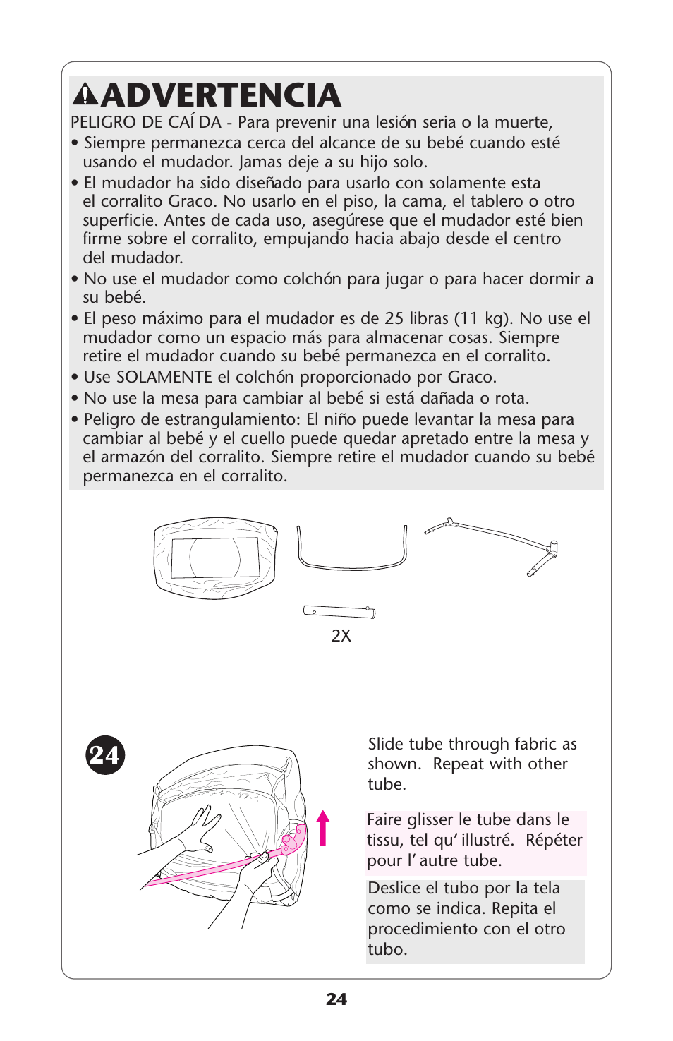 Advertencia | Graco ISPP077AB User Manual | Page 24 / 49