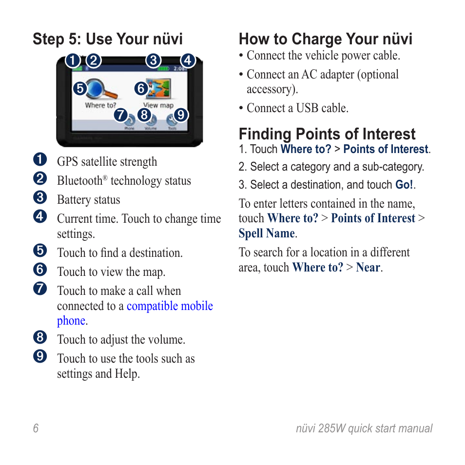 Garmin nuvi 285W User Manual | Page 6 / 12