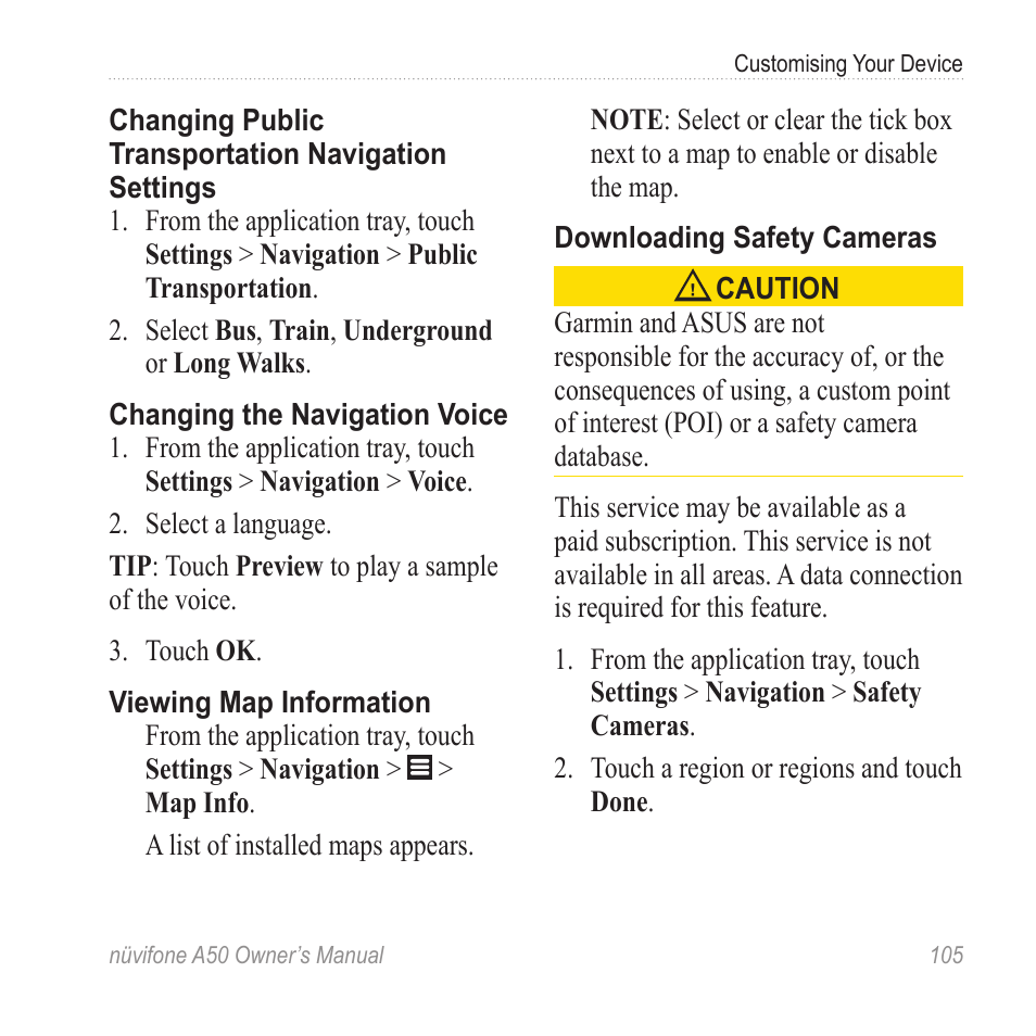 Graco NUVIFONE A50 User Manual | Page 113 / 136