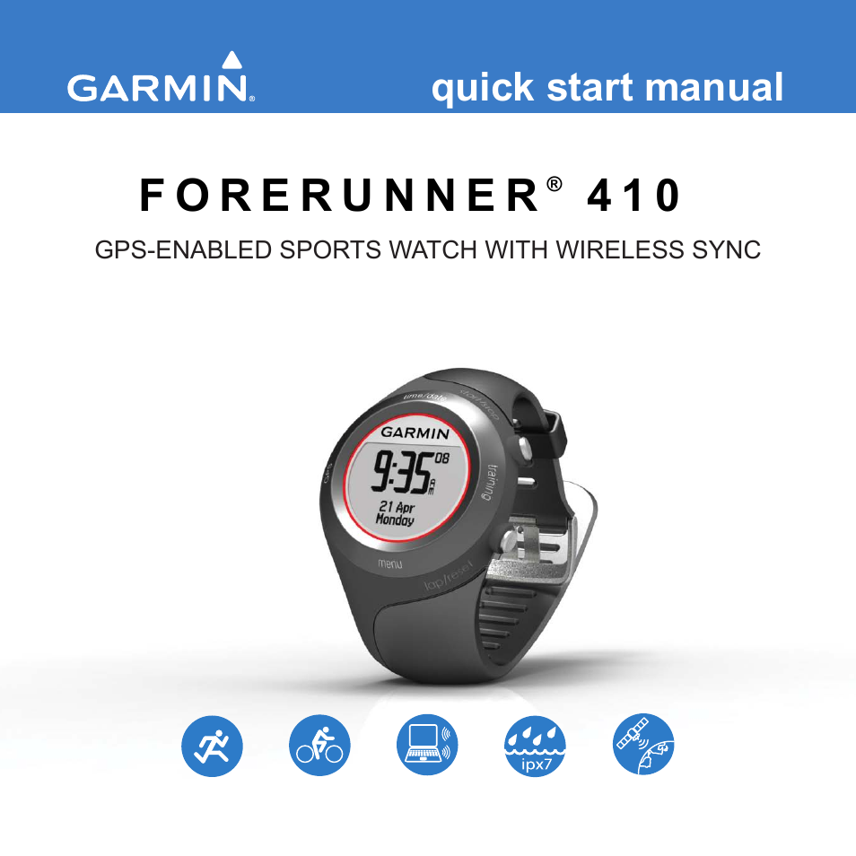 Garmin Forerunner 410 User Manual | 12 pages