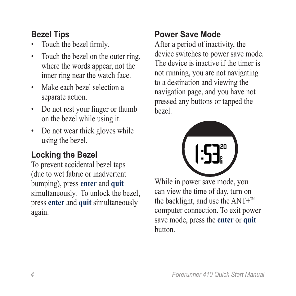 Garmin Forerunner 410 User Manual | Page 4 / 12