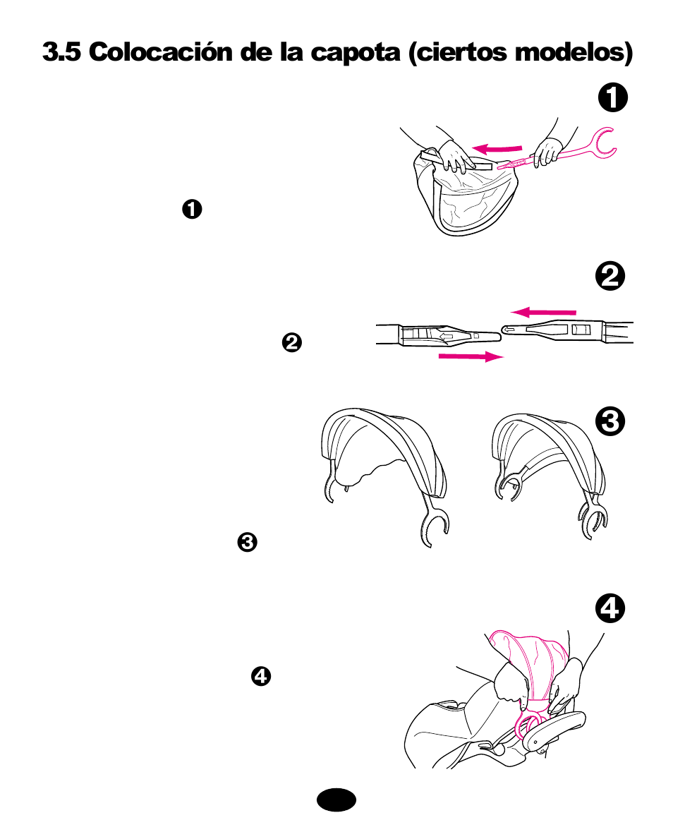 5 colocación de la capota (ciertos modelos) | Graco ISPA081AC User Manual | Page 98 / 129