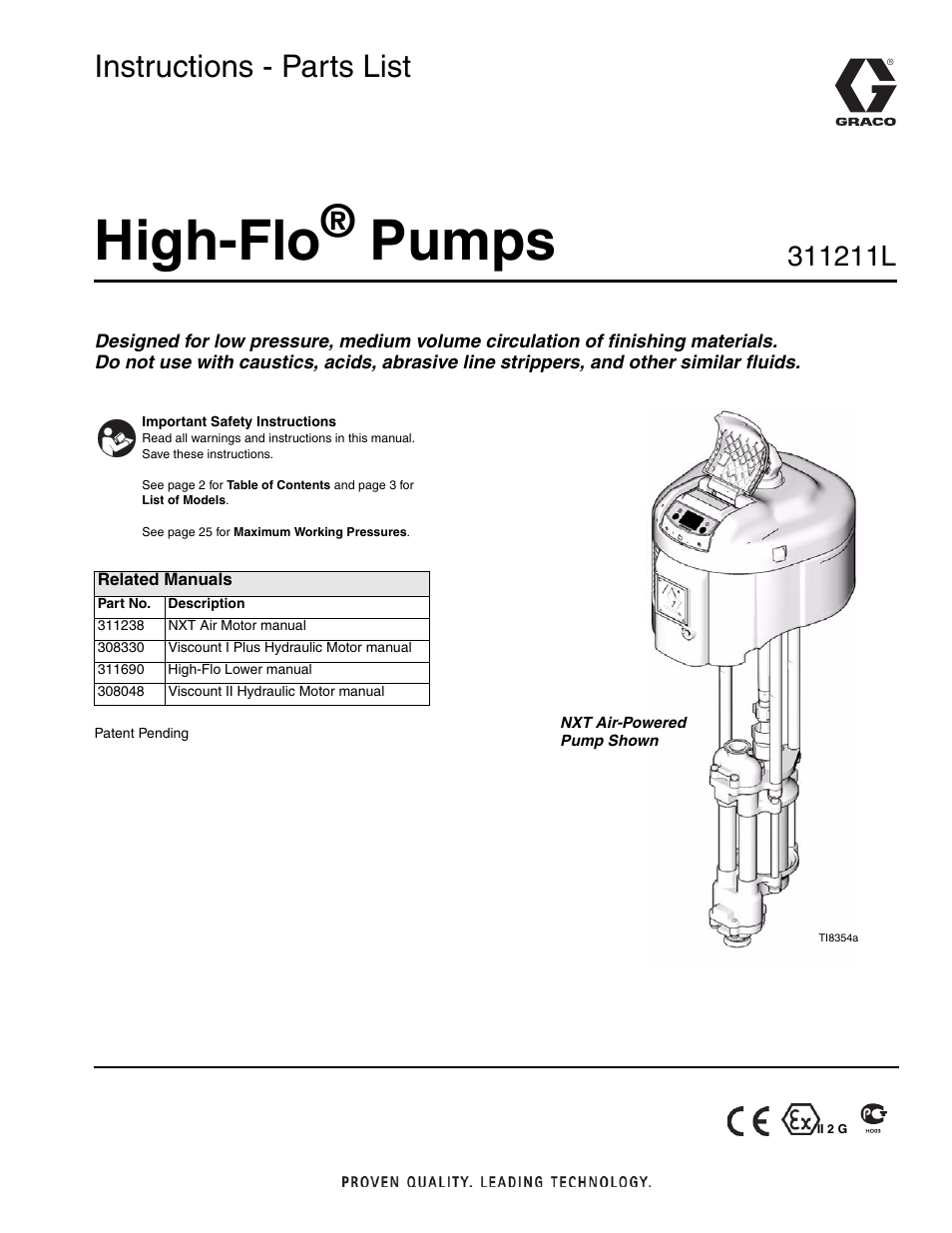 Graco HIGH-FLO 311211L User Manual | 30 pages