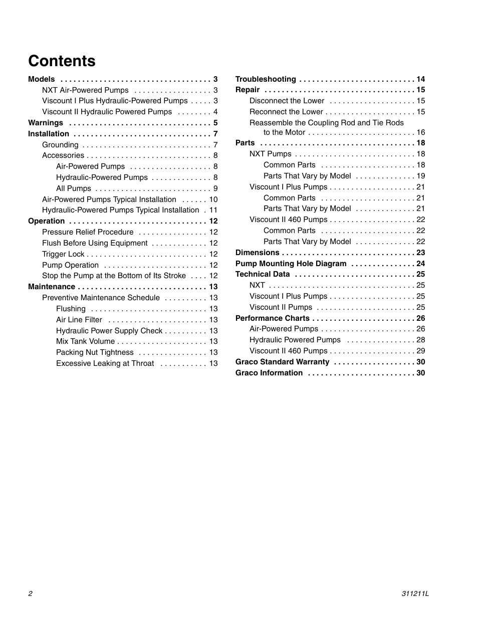 Graco HIGH-FLO 311211L User Manual | Page 2 / 30