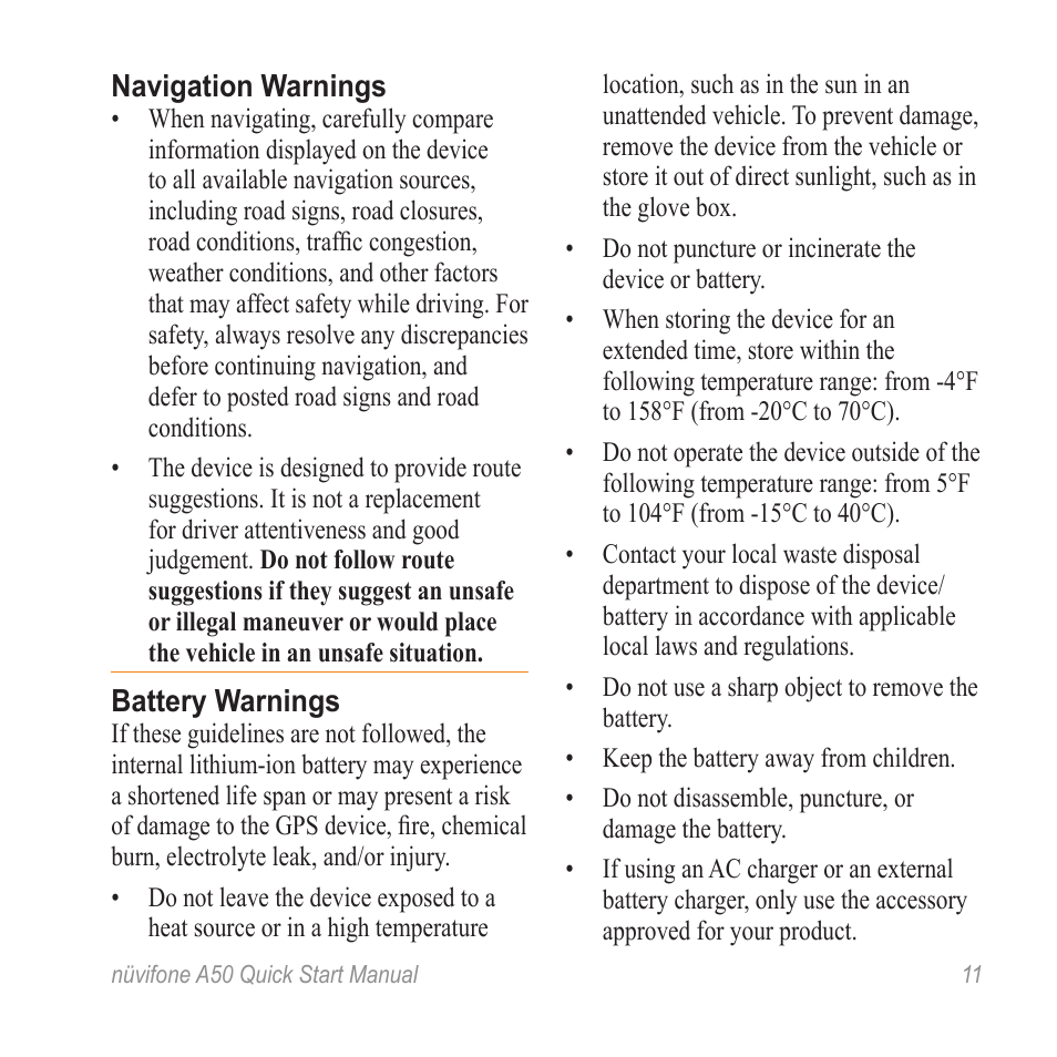 Graco A50 User Manual | Page 11 / 20