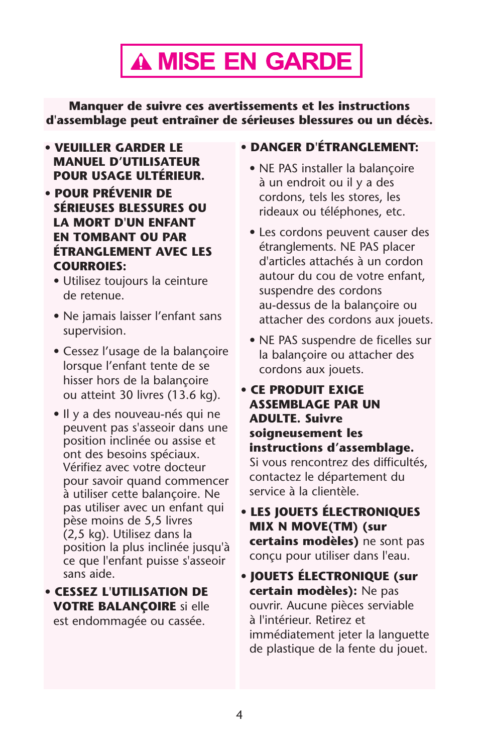 Graco PD107647A User Manual | Page 4 / 52