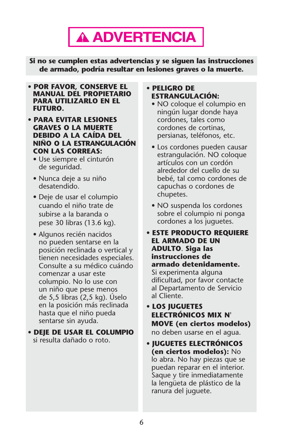 Graco PD107647A User Manual | Page 6 / 52