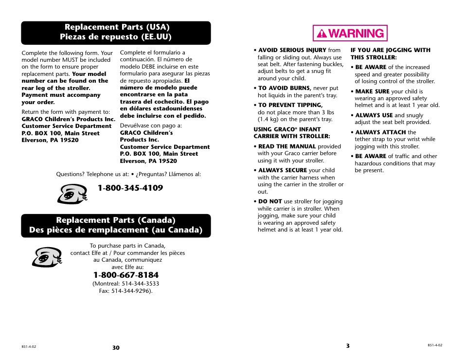 Graco 6211 User Manual | Page 30 / 120